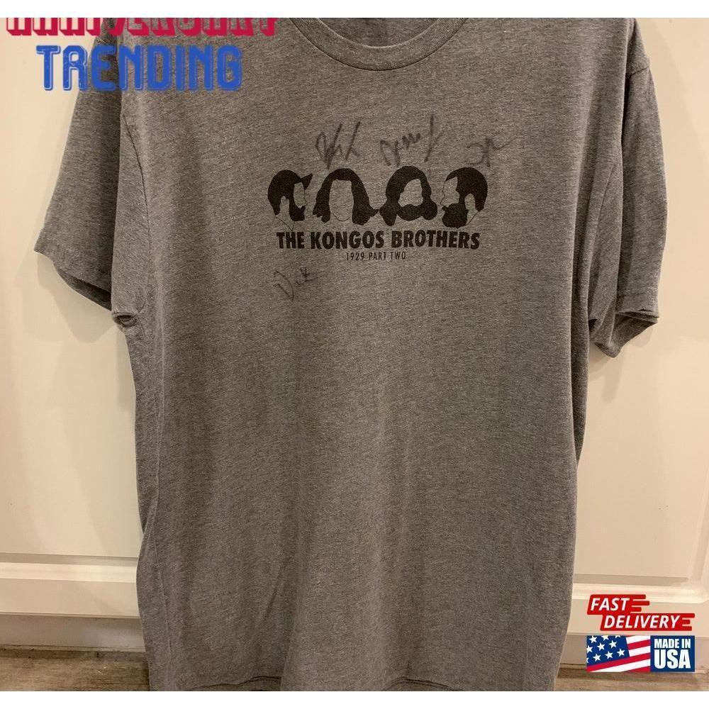 Kongos Brothers Band T Shirt Autographed By The Heather Grey Soft Cotton Tshirt